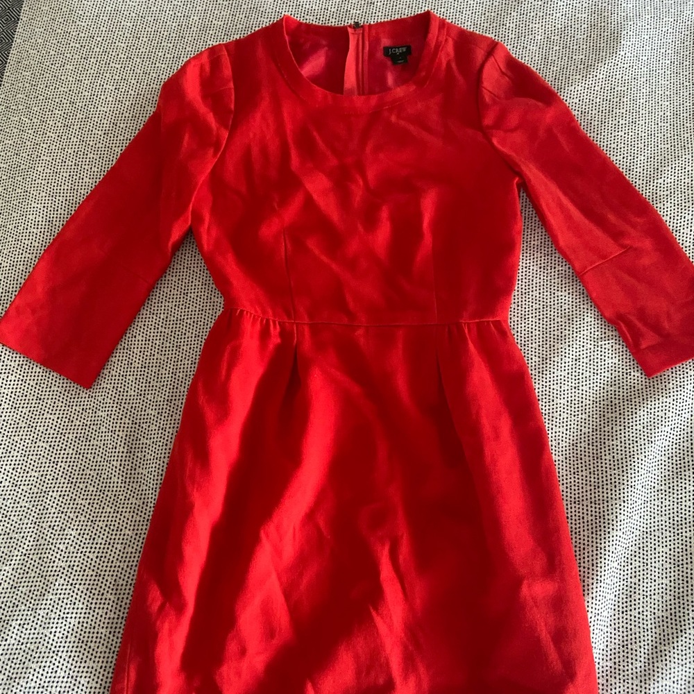Bold red j crew dress
